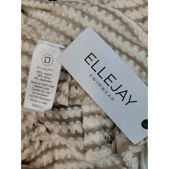 Ellejay swimwear Striped pants with ruffled straps Size S NWT #C6 - Picture 11 of 11